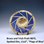 Bruce and Trish Pratt 9875, Spalted Elm, 11x2”, “Flags of Blue”