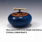 Ross Lynch 9939 Curly Maple and Cherry, 8 inches, Lidded Bowl II