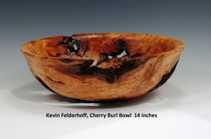 Kevin Felderhoff, Cherry Burl Bowl 14 inches