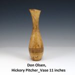 Don Olsen, Hickory Pitcher_Vase 11 inches