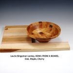 Laurie Bingaman Lackey, Bowl from a Board, Oak, Maple, Cherry