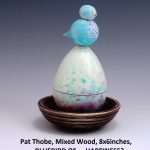 Pat Thobe, Mixed Wood, 8x6inches, BLUEBIRD OF ...HAPPINESS